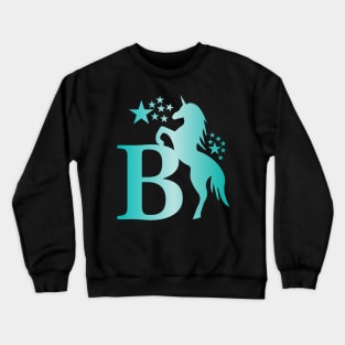 B Unicorn Star Monogram T-Shirt Crewneck Sweatshirt